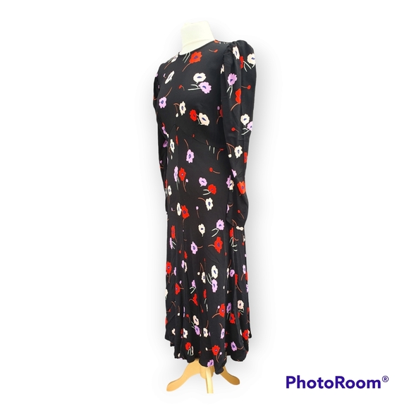 M&S X Ghost Floral Midaxi Midi Tea Dress Size 12 Christine Lampard Loose Women - Picture 11 of 15